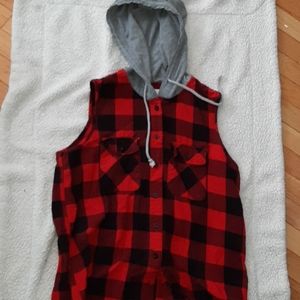 Flannel Boyfriend Fit Vest